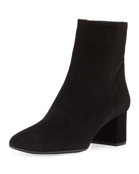 prada square toe suede boots|Prada ankle boots women's.